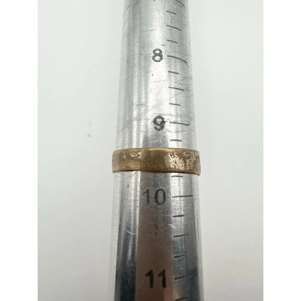 Antique Engraved Initials Gold Tone Signet Ring Size 9.5